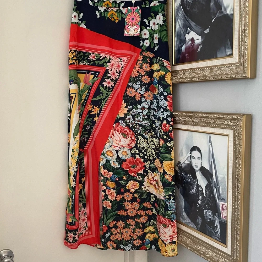 ANTHROPOLOGIE Farm Rio Fiji Midi Skirt - Picture 2 of 16